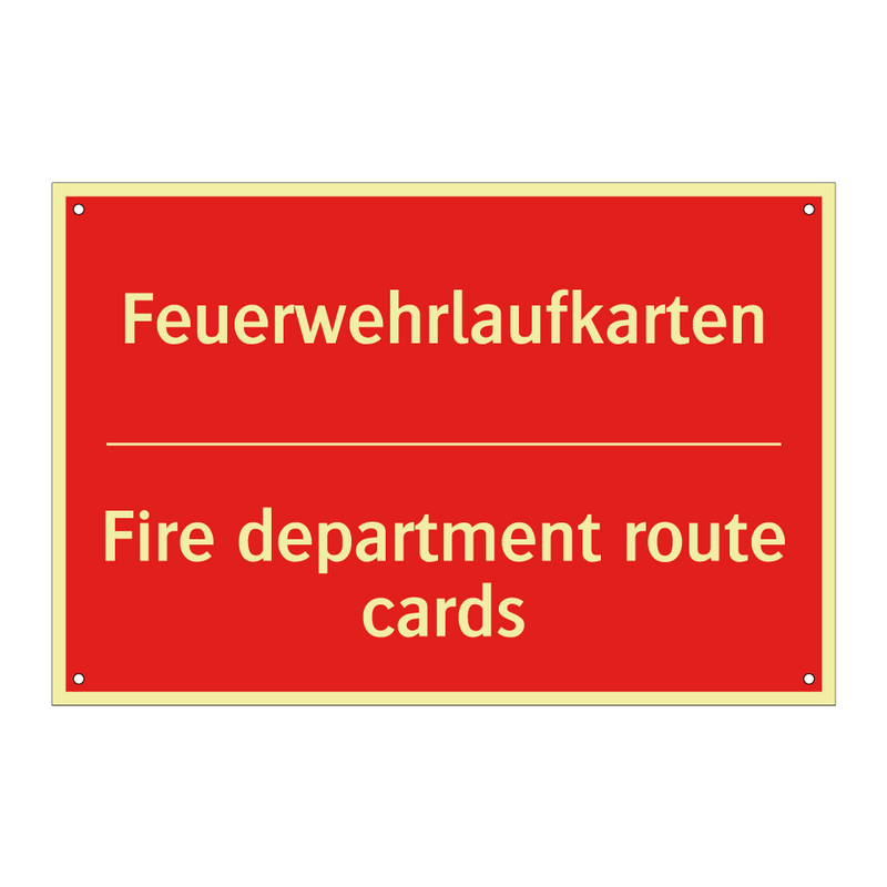 Feuerwehrlaufkarten - Fire department route cards