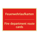 Feuerwehrlaufkarten - Fire department route cards