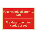 Feuerwehrlaufkarten 1. Satz - Fire department run cards 1st /.../