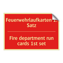 Feuerwehrlaufkarten 1. Satz - Fire department run cards 1st /.../