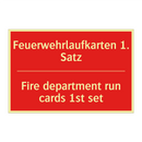 Feuerwehrlaufkarten 1. Satz - Fire department run cards 1st /.../
