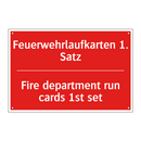 Feuerwehrlaufkarten 1. Satz - Fire department run cards 1st /.../