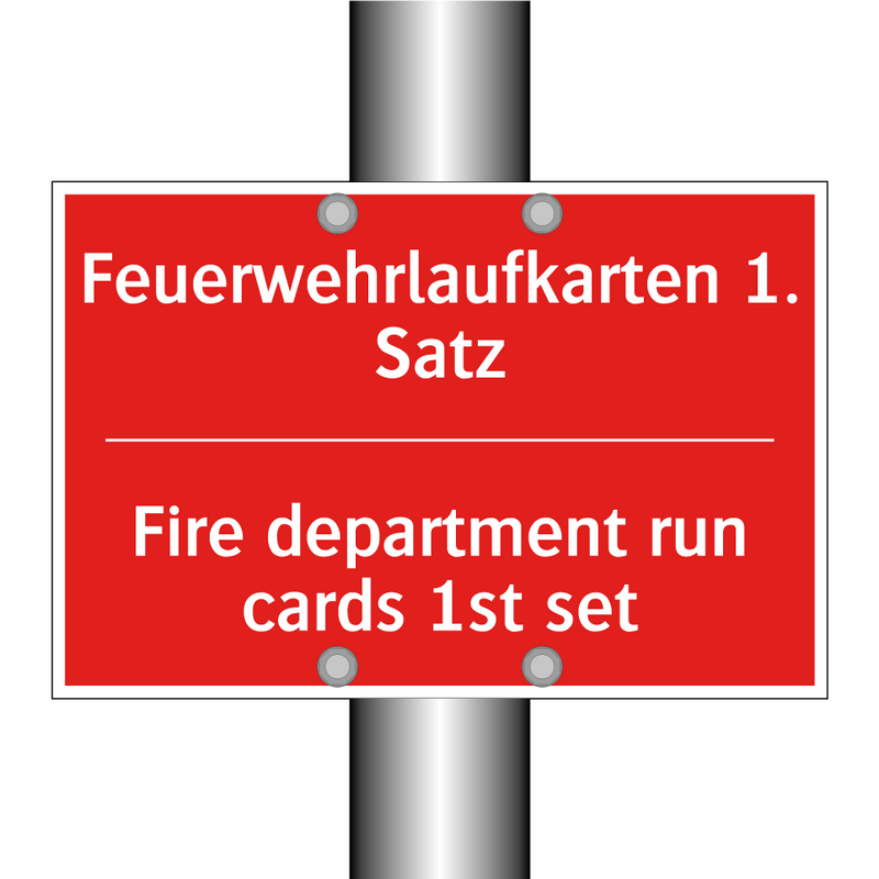 Feuerwehrlaufkarten 1. Satz - Fire department run cards 1st /.../