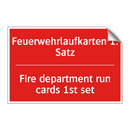 Feuerwehrlaufkarten 1. Satz - Fire department run cards 1st /.../