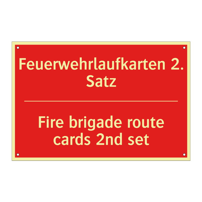 Feuerwehrlaufkarten 2. Satz - Fire brigade route cards 2nd set/.../