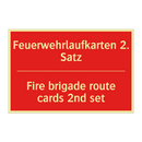 Feuerwehrlaufkarten 2. Satz - Fire brigade route cards 2nd set/.../