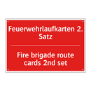 Feuerwehrlaufkarten 2. Satz - Fire brigade route cards 2nd set/.../