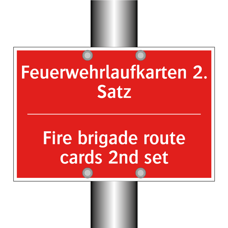 Feuerwehrlaufkarten 2. Satz - Fire brigade route cards 2nd set/.../