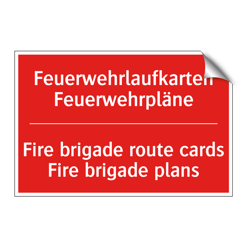Feuerwehrlaufkarten Feuerwehrpläne/.../ - Fire brigade route cards Fire /.../