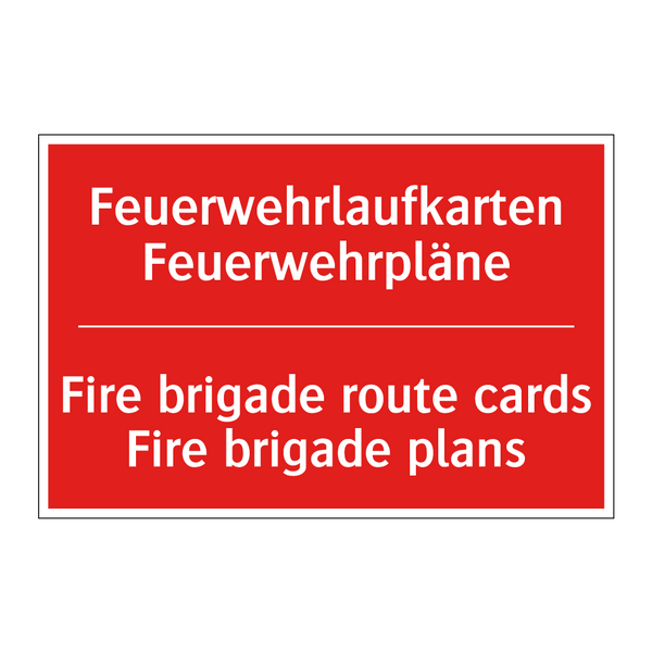 Feuerwehrlaufkarten Feuerwehrpläne/.../ - Fire brigade route cards Fire /.../