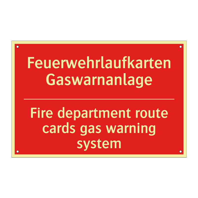 Feuerwehrlaufkarten Gaswarnanlage/.../ - Fire department route cards gas /.../