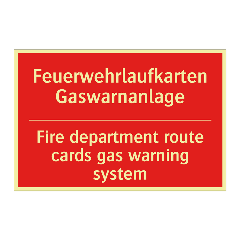 Feuerwehrlaufkarten Gaswarnanlage/.../ - Fire department route cards gas /.../