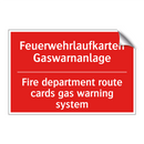Feuerwehrlaufkarten Gaswarnanlage/.../ - Fire department route cards gas /.../