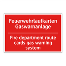 Feuerwehrlaufkarten Gaswarnanlage/.../ - Fire department route cards gas /.../