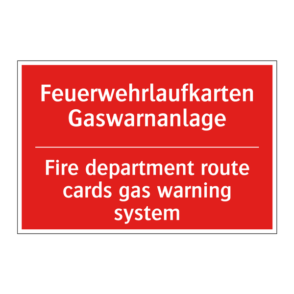 Feuerwehrlaufkarten Gaswarnanlage/.../ - Fire department route cards gas /.../