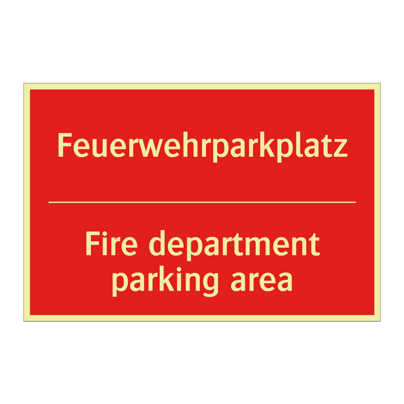 Feuerwehrparkplatz - Fire department parking area