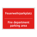 Feuerwehrparkplatz - Fire department parking area