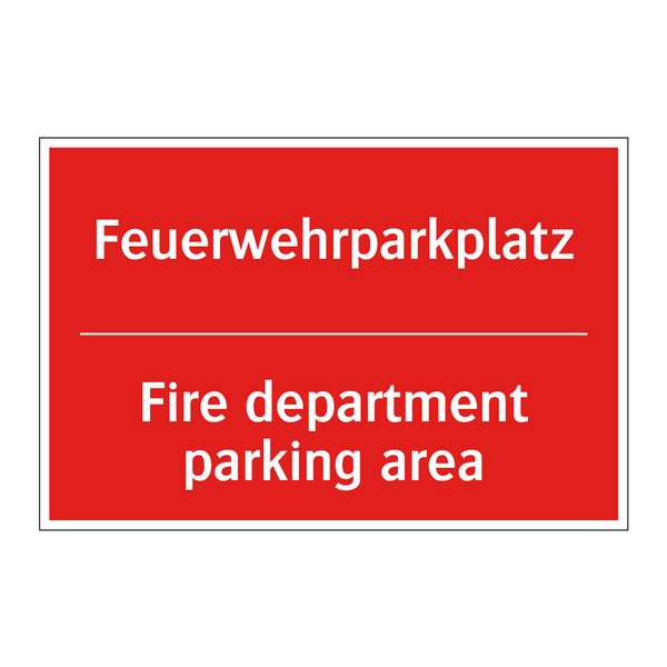 Feuerwehrparkplatz - Fire department parking area