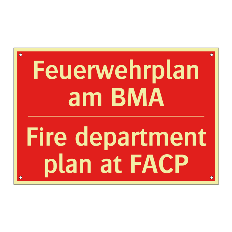 Feuerwehrplan am BMA - Fire department plan at FACP