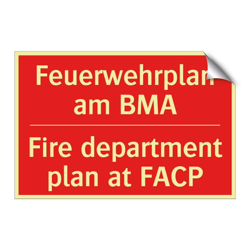Feuerwehrplan am BMA - Fire department plan at FACP