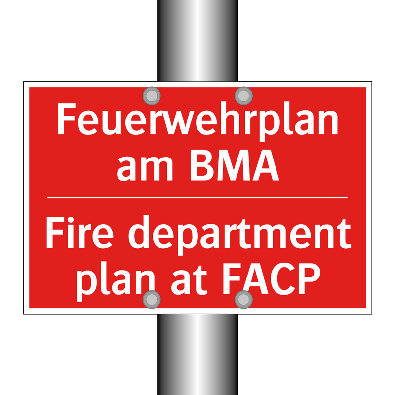 Feuerwehrplan am BMA - Fire department plan at FACP