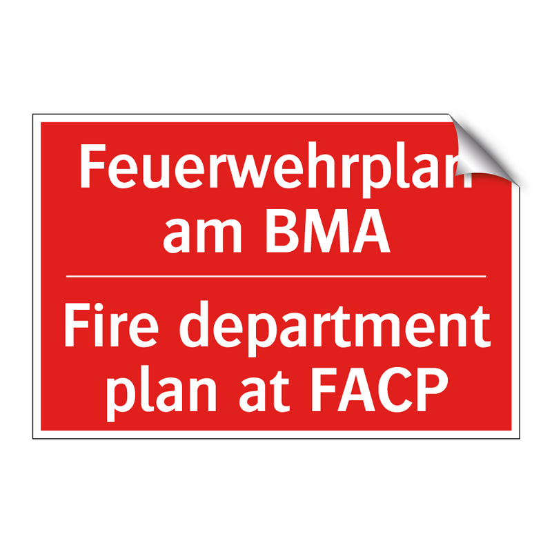 Feuerwehrplan am BMA - Fire department plan at FACP