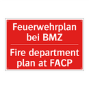 Feuerwehrplan bei BMZ - Fire department plan at FACP