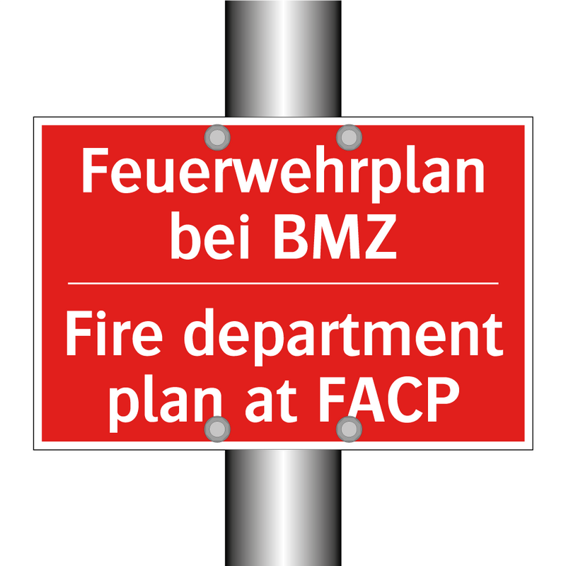 Feuerwehrplan bei BMZ - Fire department plan at FACP