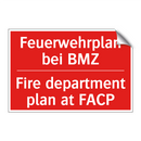 Feuerwehrplan bei BMZ - Fire department plan at FACP