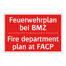 Feuerwehrplan bei BMZ - Fire department plan at FACP
