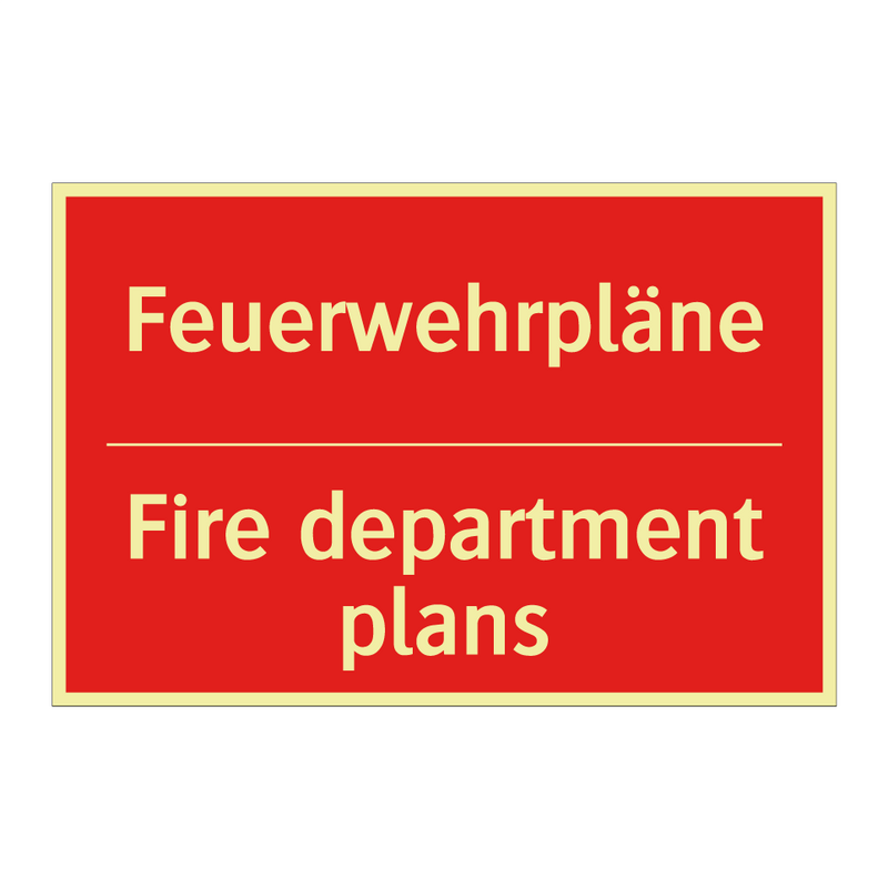 Feuerwehrpläne - Fire department plans