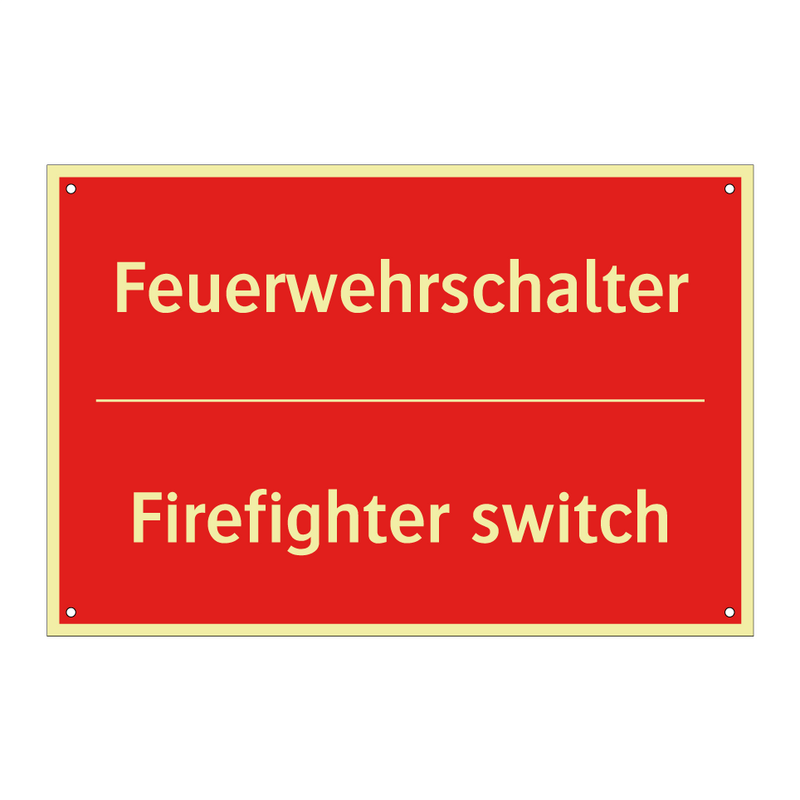 Feuerwehrschalter - Firefighter switch