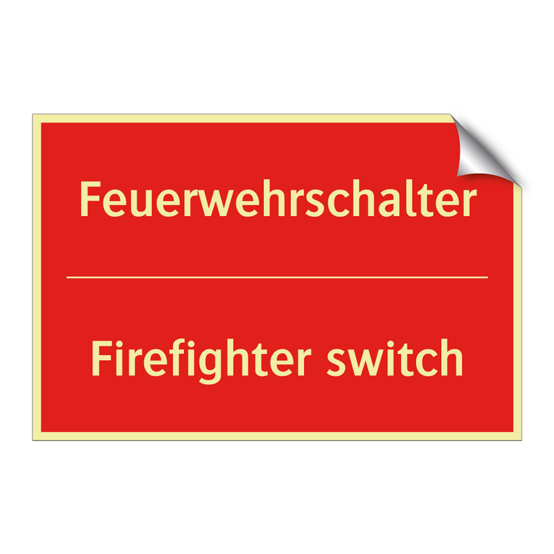 Feuerwehrschalter - Firefighter switch