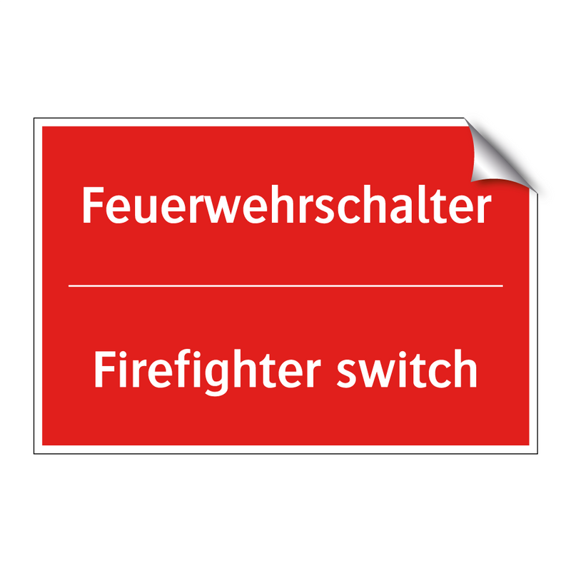 Feuerwehrschalter - Firefighter switch