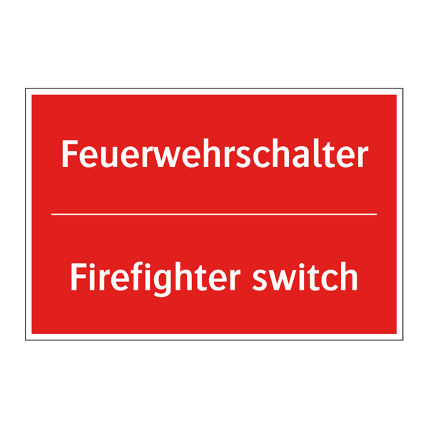 Feuerwehrschalter - Firefighter switch