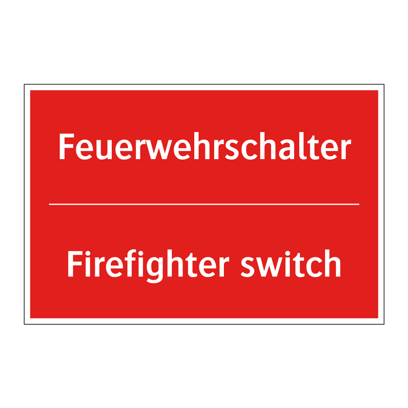 Feuerwehrschalter - Firefighter switch