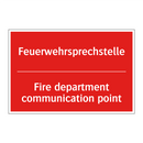 Feuerwehrsprechstelle - Fire department communication /.../