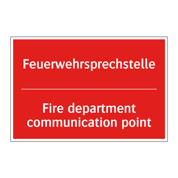 Feuerwehrsprechstelle - Fire department communication /.../
