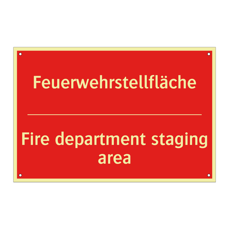 Feuerwehrstellfläche - Fire department staging area