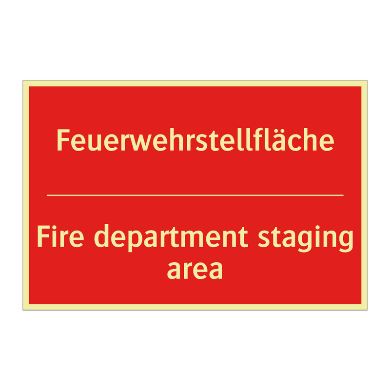 Feuerwehrstellfläche - Fire department staging area