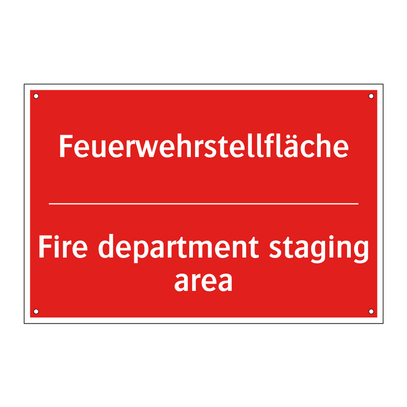 Feuerwehrstellfläche - Fire department staging area