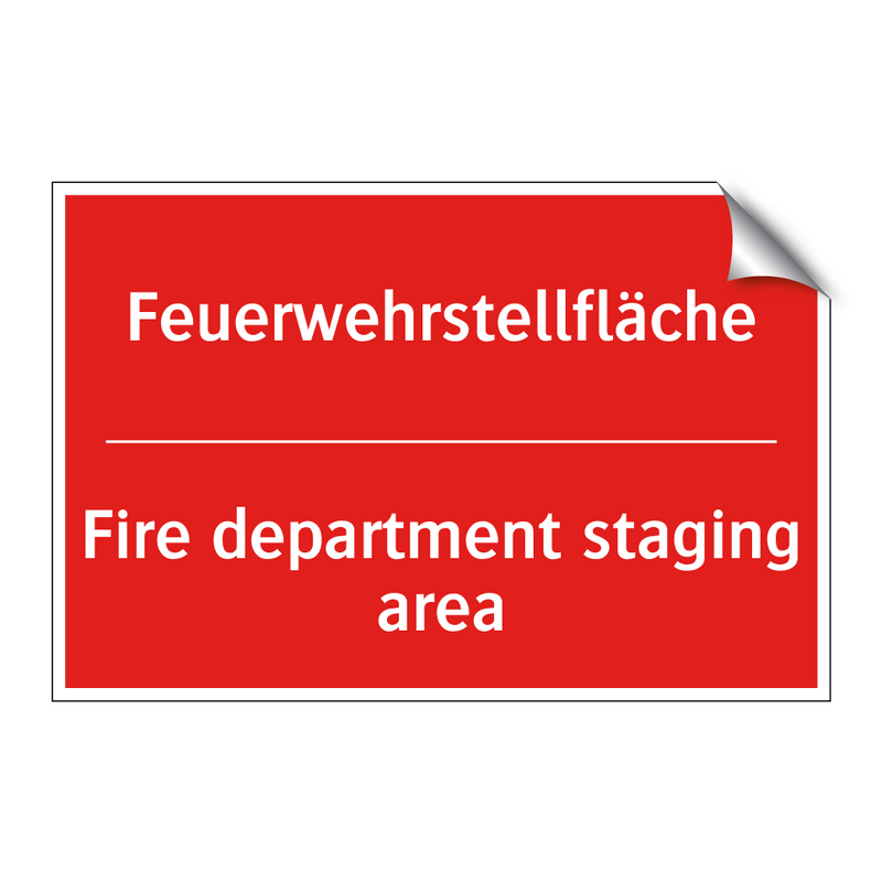 Feuerwehrstellfläche - Fire department staging area