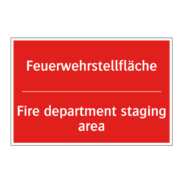 Feuerwehrstellfläche - Fire department staging area