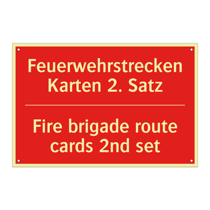 Feuerwehrstrecken Karten 2. Satz/.../ - Fire brigade route cards 2nd set/.../
