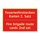 Feuerwehrstrecken Karten 2. Satz/.../ - Fire brigade route cards 2nd set/.../