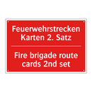 Feuerwehrstrecken Karten 2. Satz/.../ - Fire brigade route cards 2nd set/.../