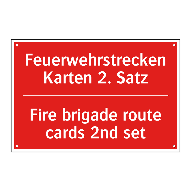 Feuerwehrstrecken Karten 2. Satz/.../ - Fire brigade route cards 2nd set/.../