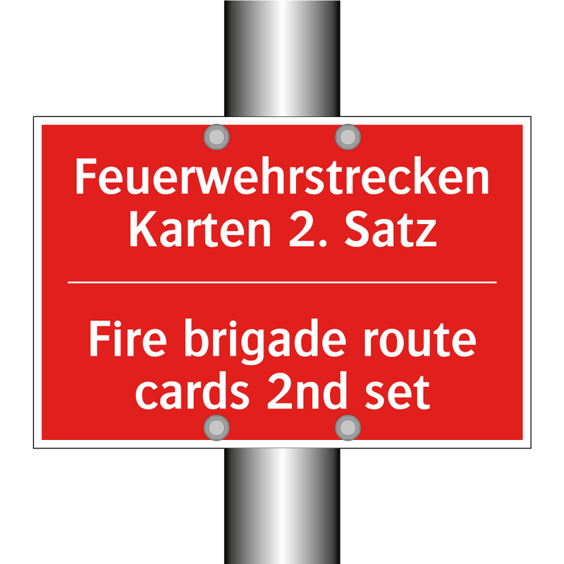 Feuerwehrstrecken Karten 2. Satz/.../ - Fire brigade route cards 2nd set/.../