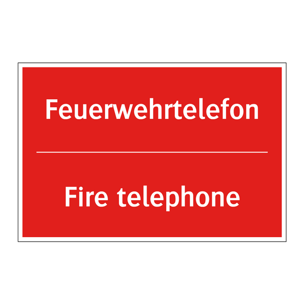 Feuerwehrtelefon - Fire telephone