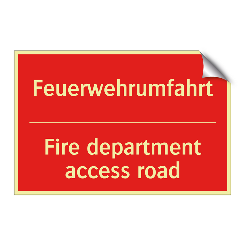 Feuerwehrumfahrt - Fire department access road